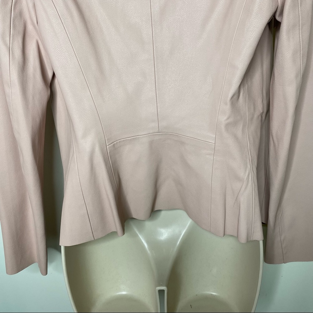 Zara Basic Drape Open Front Jacket Faux Leather S… - image 8